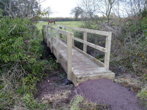 Footbridge over stream